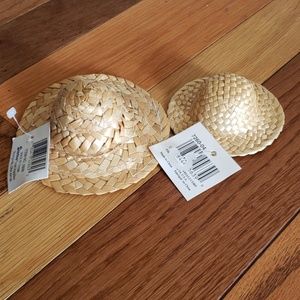Dollhouse furniture doll hats straw woven hats